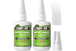 Medium Super Glue Kit, 113.6 Gram (4 oz) CA Glue with Anti-Clog Cap & Microtips for Woodworking, 3D Printing, Aquarium, Craft