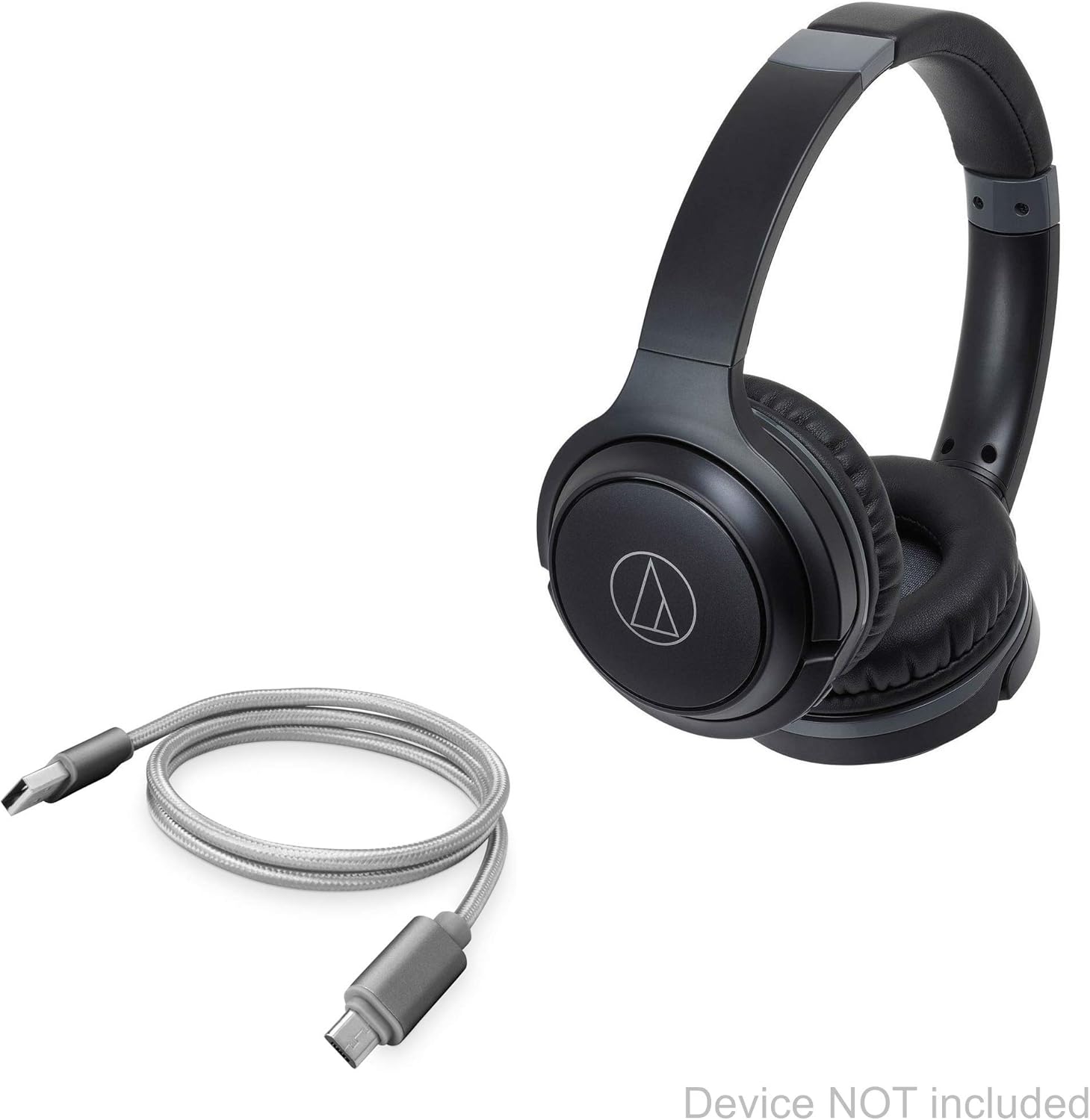 Amazon Com Audio Technica Ath S0bt Cable Boxwave Micro Usb Duracable Braided Micro Usb Charging Cable For Audio Technica Ath S0bt Space Grey Electronics