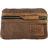 Hide & Drink, Multi-Tool Pocket Pouch, Compact Multipurpose EDC Zippered Bag, Mini Camping Tool Case, Waxed Canvas, Knife Holster, Handmade Slim Organizer