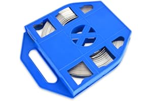 ENCREESE Steel Banding S304 Stainless Strapping - Steel Band Strapping Coil 100Feet * 1/2" Wide * 0.02" Thick Blue Plastic Tray for High-tensile Package Strapping Bunding Packaging