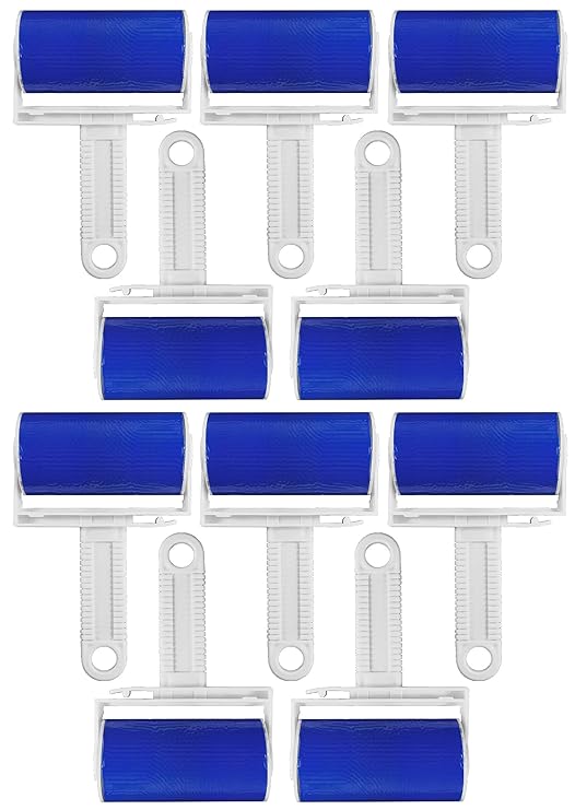 10 Set Fusselroller abwaschbar Dauerfusselrolle Kleiderroller Endlos fusselrolle - zum Entfernen von Staub Haare Tierhaare Ka