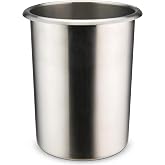 Winco 2 qt Silver Stainless Steel Bain Marie Pot Listed | Dishwasher safe, NSF listed, Great for Food Warmers, Hot Holding, Soups, Sauces and Steam Tables
