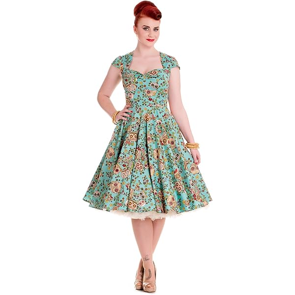 Amazon.com: Hell Bunny Mariam 50s Style Polka Dot Swing Dress (Green, 2X) :  Clothing, Shoes & Jewelry