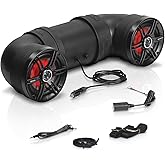 Sound Storm Laboratories BTB6L ATV UTV Sound System - 6.5 Inch Speakers, 1 Inch Tweeters, Full Range, IPX5 Weatherproof, Bluetooth, Built-in Amplifier, Multicolor Illumination, Golf Cart Compatible