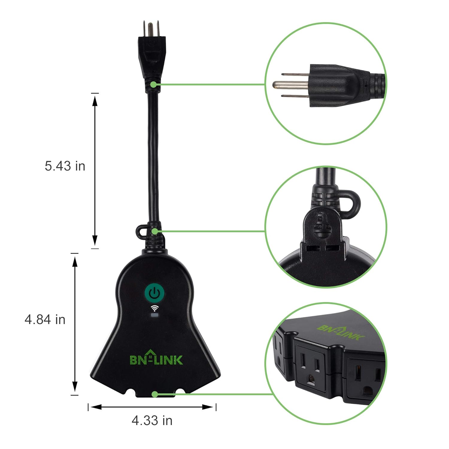 BN-LINK Smart WiFi Heavy Duty Outdoor Outlet, Timer and Countdown Function, No Hub Required for Outdoor Lights, Compatible with Alexa and Google Assistant (Outdoor) 2.4 GHz Network only: Industrial & Scientific