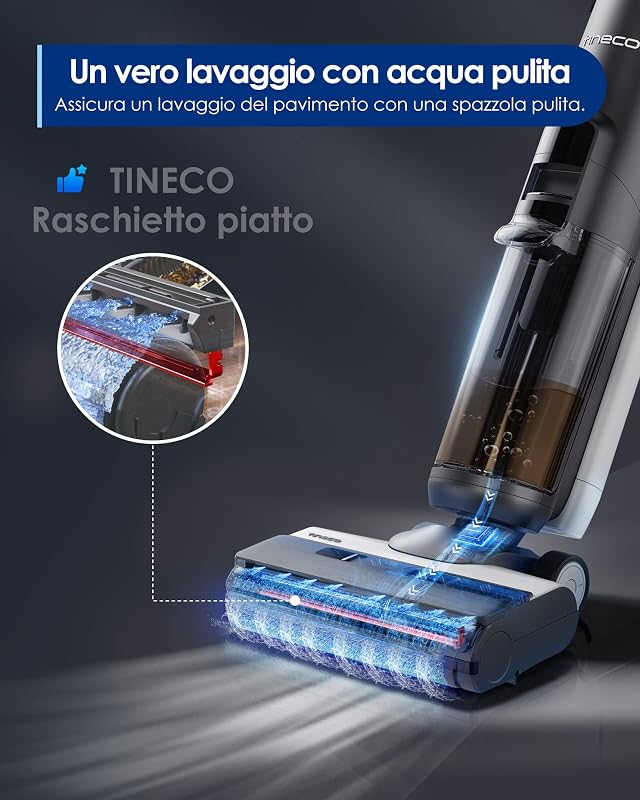 FLOOR ONE S5 Aspirapolvere Senza Fili Intelligente, Lavapavimenti