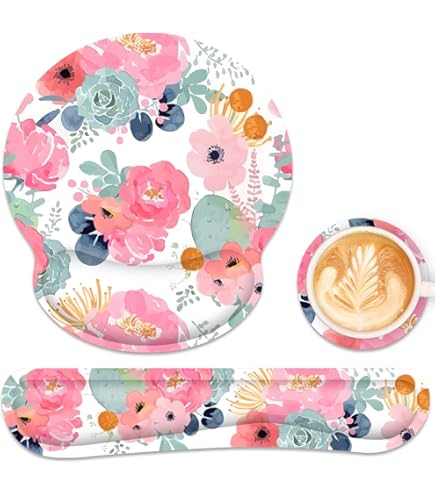 Mouse Pad And Keyboard Wrist Rest, 3-in-1 Gel Memory Foam