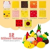 Inbeby Sensory Bean Bags 12 Fruit Textures Fine Motor Toys with Storage view 2