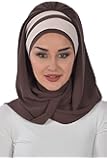 Aisha's DesignHijab Scarves for Women Muslim, Chiffon Shawl Turban Head Wraps 2-color