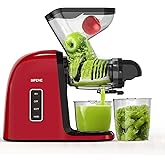 Slow Masticating Juicer Machine, 3-inch Wide Chute, Cold Press Juicer for Celery, Whole Fruits, Vegetables, 2-Speed, Non-BPA,