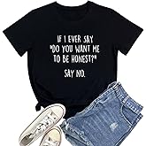 BLACKOO Women Funny Graphic T-Shirts Cute Tees