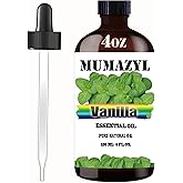 Vanilla Essential Oil, Vanilla Oil 4 Fl Oz (120Ml) for Diffuser Humidifier Yoga Cleaning DIY Candle Soap Making Vanilla Essen