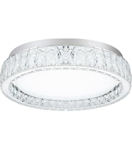 Krychiler Crystal Ceiling Light LED Flush Mount Lighting