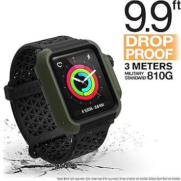 Catalizador para Apple Watch Series 3 y Serie 2 de 42mm - Protección contra Impactos a Prueba de Golpes [Caja Protectora Robusta iWatch], Verde ...
