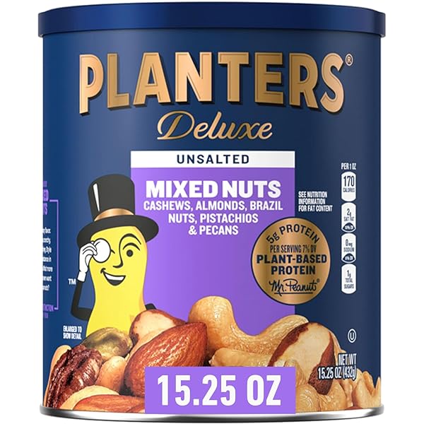 Amazon.com : PLANTERS Unsalted Mixed Nuts, Cashews, Pistachios