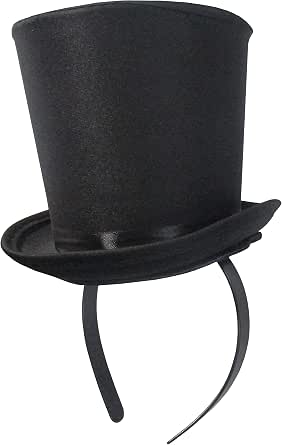 Black Mini Top Hat Headband, Roaring 
