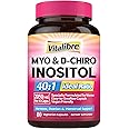 Vitalibre Inositol Supplement, Myo-Inositol & D-Chiro Inositol Fertility Supplements for Women, 40:1 Ideal Ratio, Hormone Balance and Ovarian Support, 80 Vegan Capsules