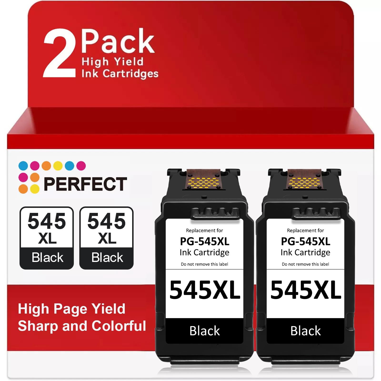 InkSpirit 545 Ink Cartridges, PG-545 545XL Remanufactured for Canon 545 Black Ink Cartridge, PG-545XL for Pixma TS3150 TS3350 TS3355 TS3100 TS205, TR4550 TR4551, iP2850, MX495, MG2950 MG3050 MG2500