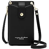 Womens Cellphone Crossbody Bag Small Light Leather Shoulder Purse Handbag Card Wallet Lanyard Case Girls Satchel Pouch