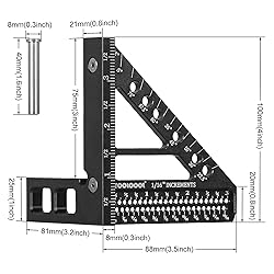 TOOLCOOL 3D Multi-Angle Measuring Ruler Woodworking