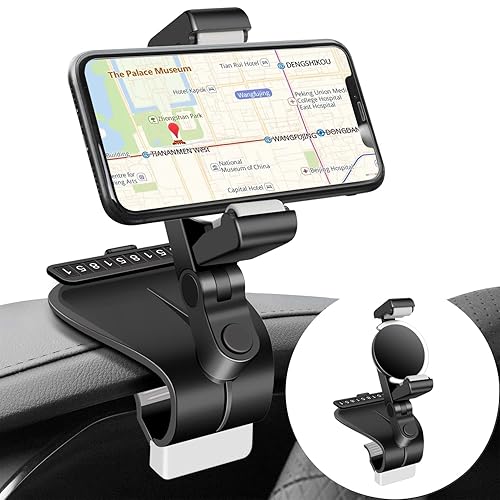 Adv-one Car Phone Holder Mount,360 Degree Rotation Dashboard Clip