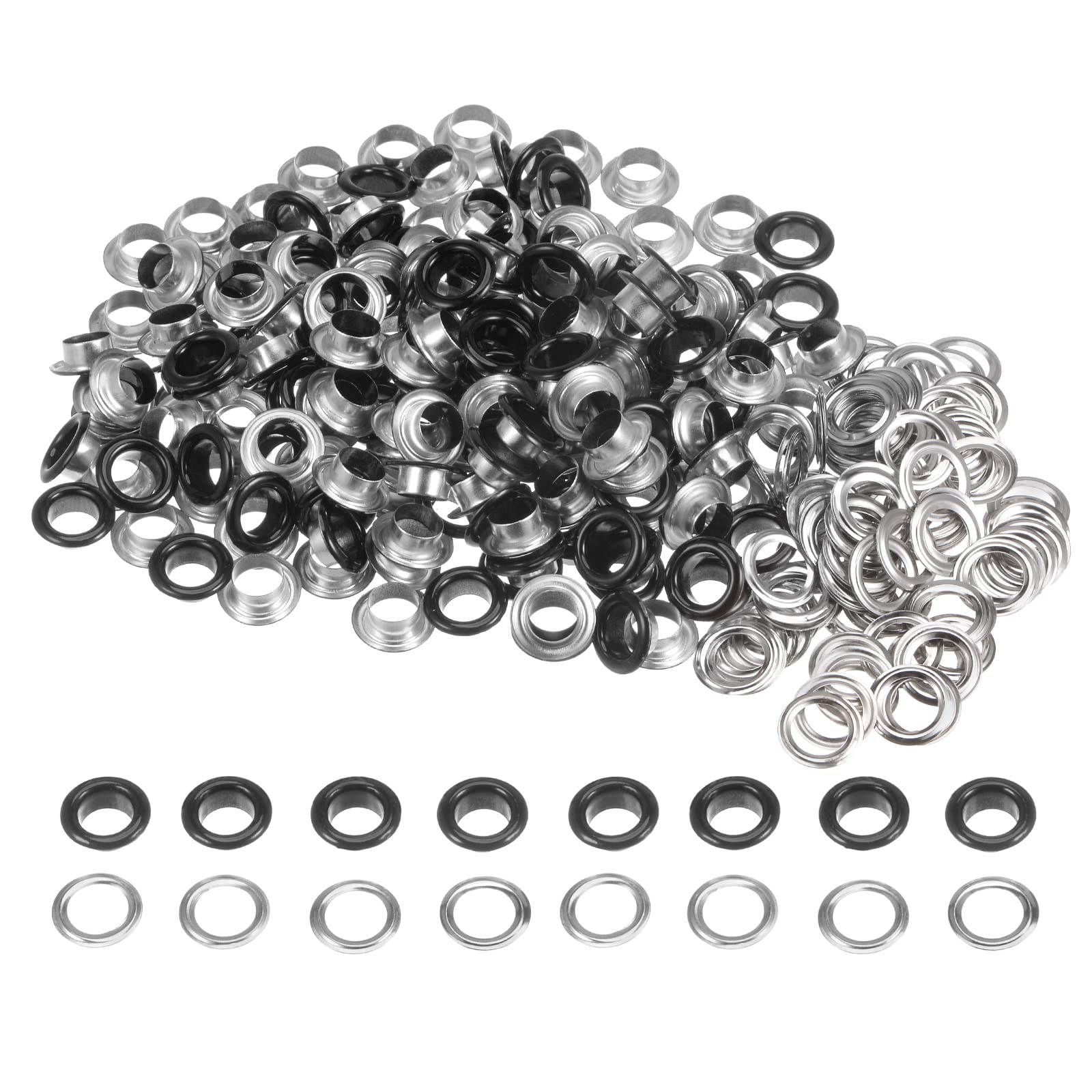 HARFINGTON 200 Set Color Round Grommets 8mm