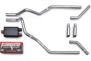 MAGNUM EXHAUST All-Stainless Flowmaster Super 44 Mandrel-Bent Dual Truck Exhaust Kit with Tips