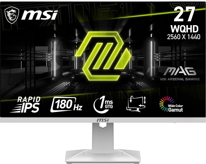MSI MAG 274QRFW 27 Inch WQHD Gaming Monitor 180 Hz 1 ms GtG