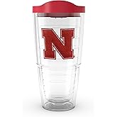 Tervis Nebraska Cornhuskers - Primary Logo Made in USA Double Walled Insulated Tumbler Travel Cup Keeps Drinks Cold & Hot, 24oz, Classic