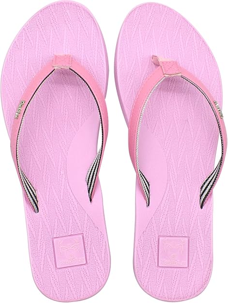 Amazon.com | KUAILU Pink Flip Flops for Women Casual Leather Strap Sandals Girls Best Outdoor 