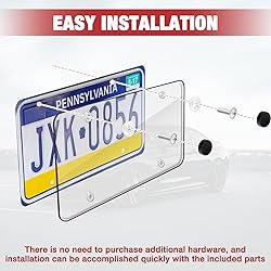 License Plate Protector 2 Pack, Clear License Plate