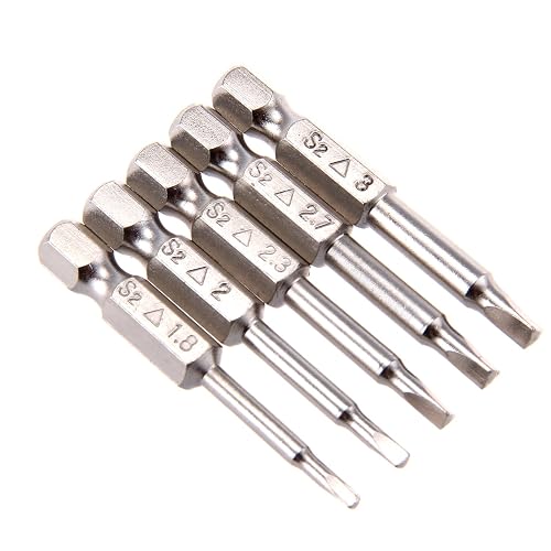 6-Piece Magnetic Triangle Head Screwdriver Bit Set - S2 Steel, 1/4" Hex Shank, 50mm Length