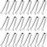 Mini Serving Tongs, Anytrp 18-Packs Stainless Steel Sugar Tongs, 4.3inch Ice Tongs Kitchen Appetizers Tongs for Coffee Bar, Tea Party, Desserts Party, Sugar and Ice Bucket