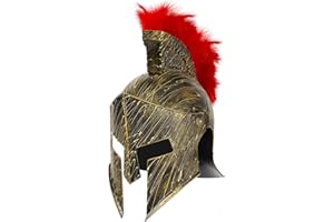 Servllcell Medieval Roman Knight Helmet,Plastic Greek Spartan Gladiator Helmet Medieval Costume Accessories,Halloween Hat