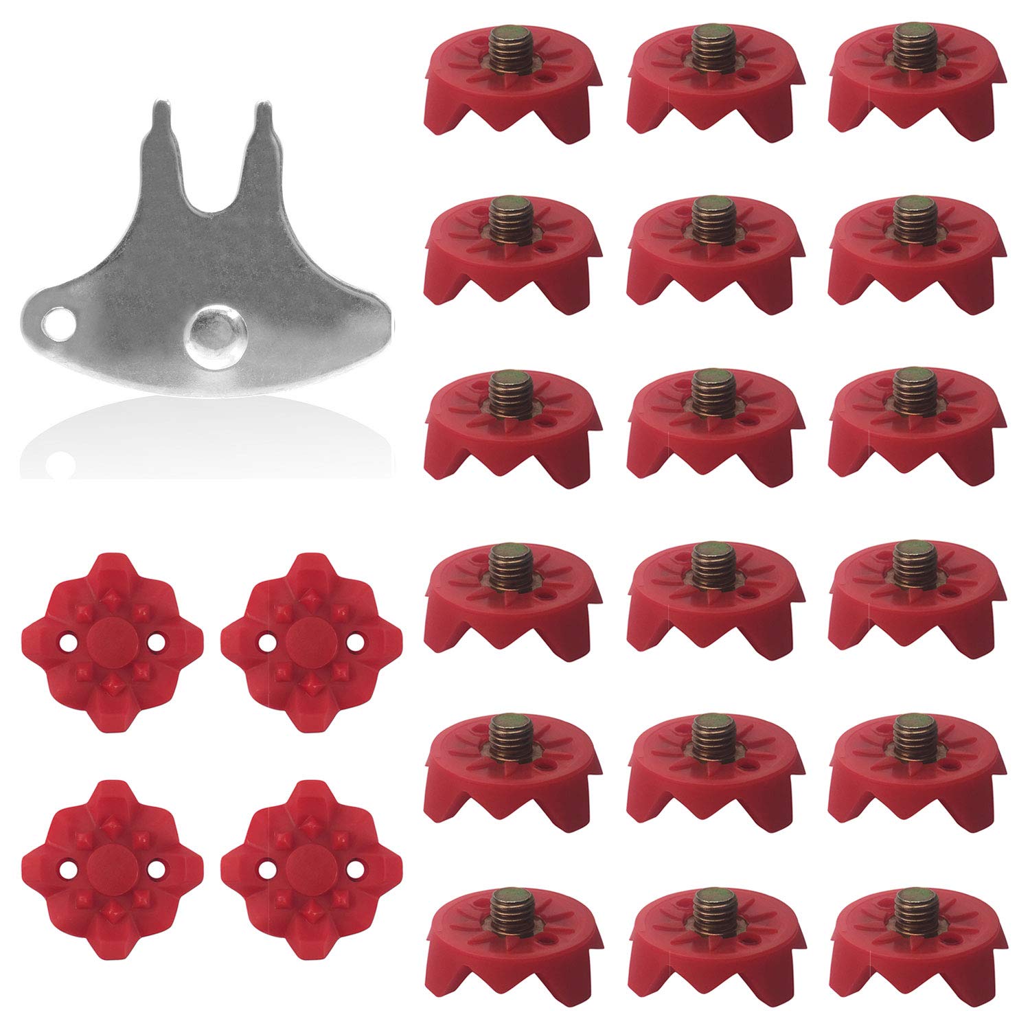 Kilter Allround Cricket Spikes For Extra Grip on Medium to Soft Ground (Includes Spanner)