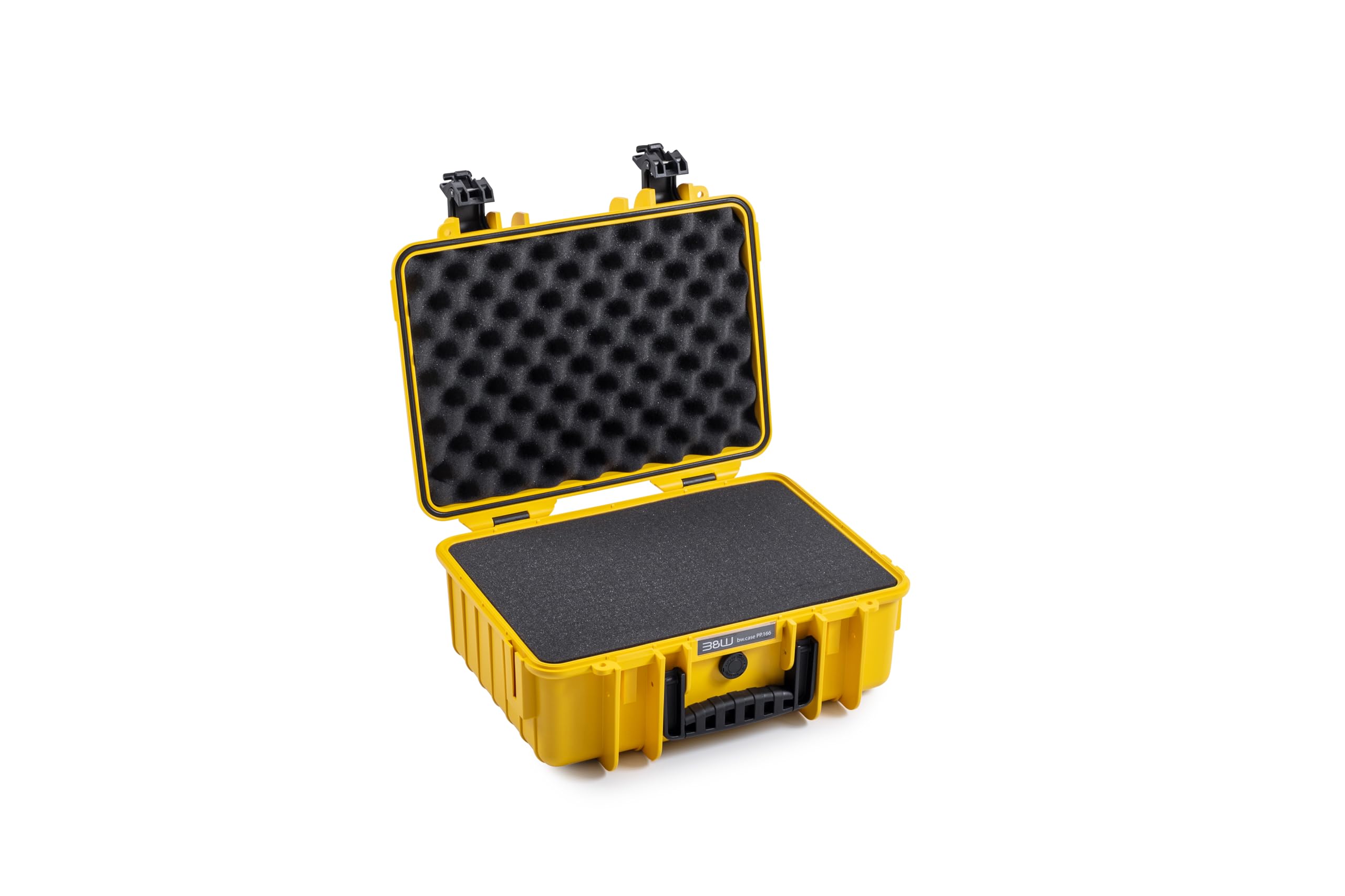 B&W Outdoor Transport Case - Type 4000 with Cubed Foam - Yellow - Waterproof according to IP67 Certification, Dustproof, Virtually Indestructible