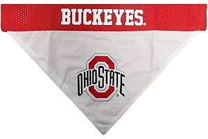 Pets First Collegiate Pet Accessories, Reversible Bandana, Ohio State Buckeyes, Large/X-Large