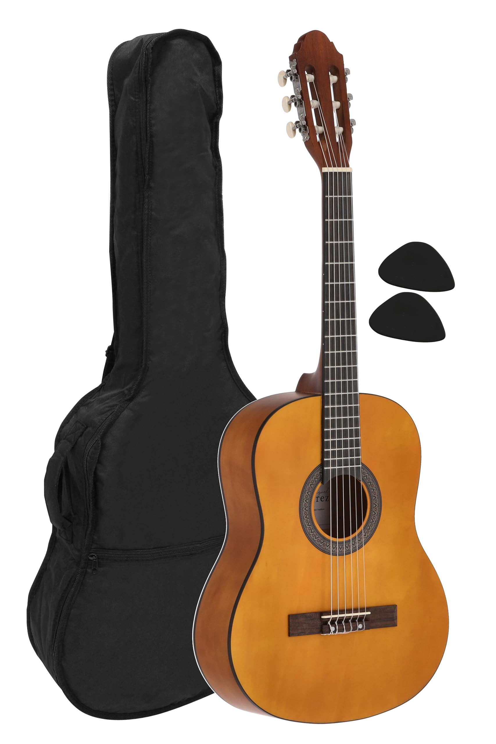 Juan Miguel Navarrez concert guitar - classical guitar - 3/4 honey - natural - incl. bag