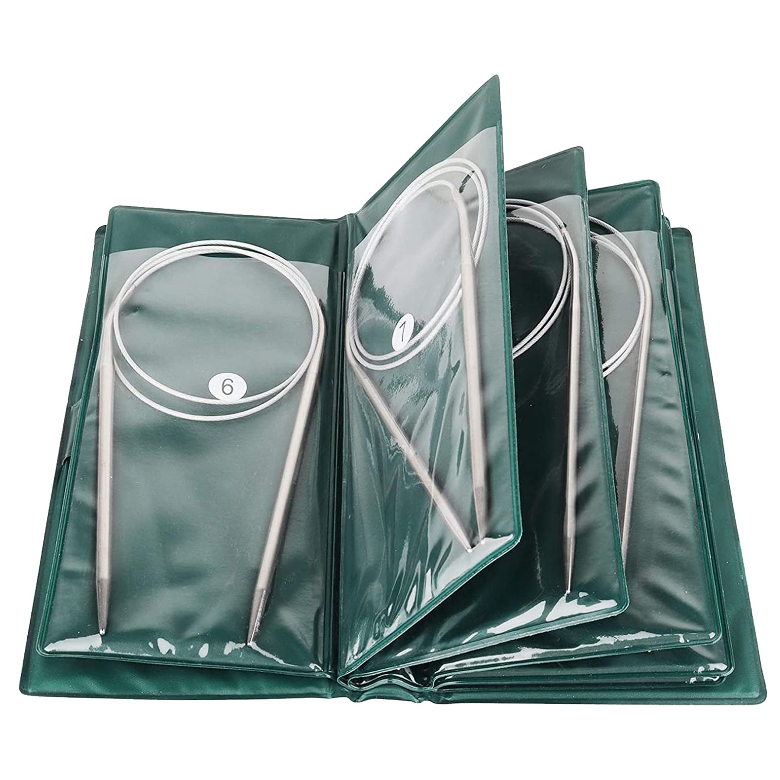 Coopay Circular Knitting Needles Set - 100cm/40 inch Metal Circular Needles With Case and Gauge, Lightweight Pins for Beginner, Round Knitting, Large Projects