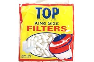 TOP - 18mm Premium King Size Filter Tips - 200 Filters per Bag