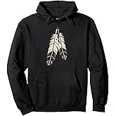 Retro Native American Feather Indian Tribe Heritage Pride Pullover Hoodie