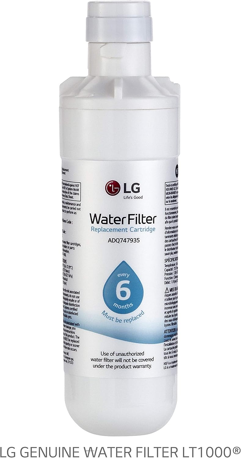 LG LT1000P3 6-Month / 200 Gallon Refrigerator Replacement Water Filter, 3, White: Home Improvement