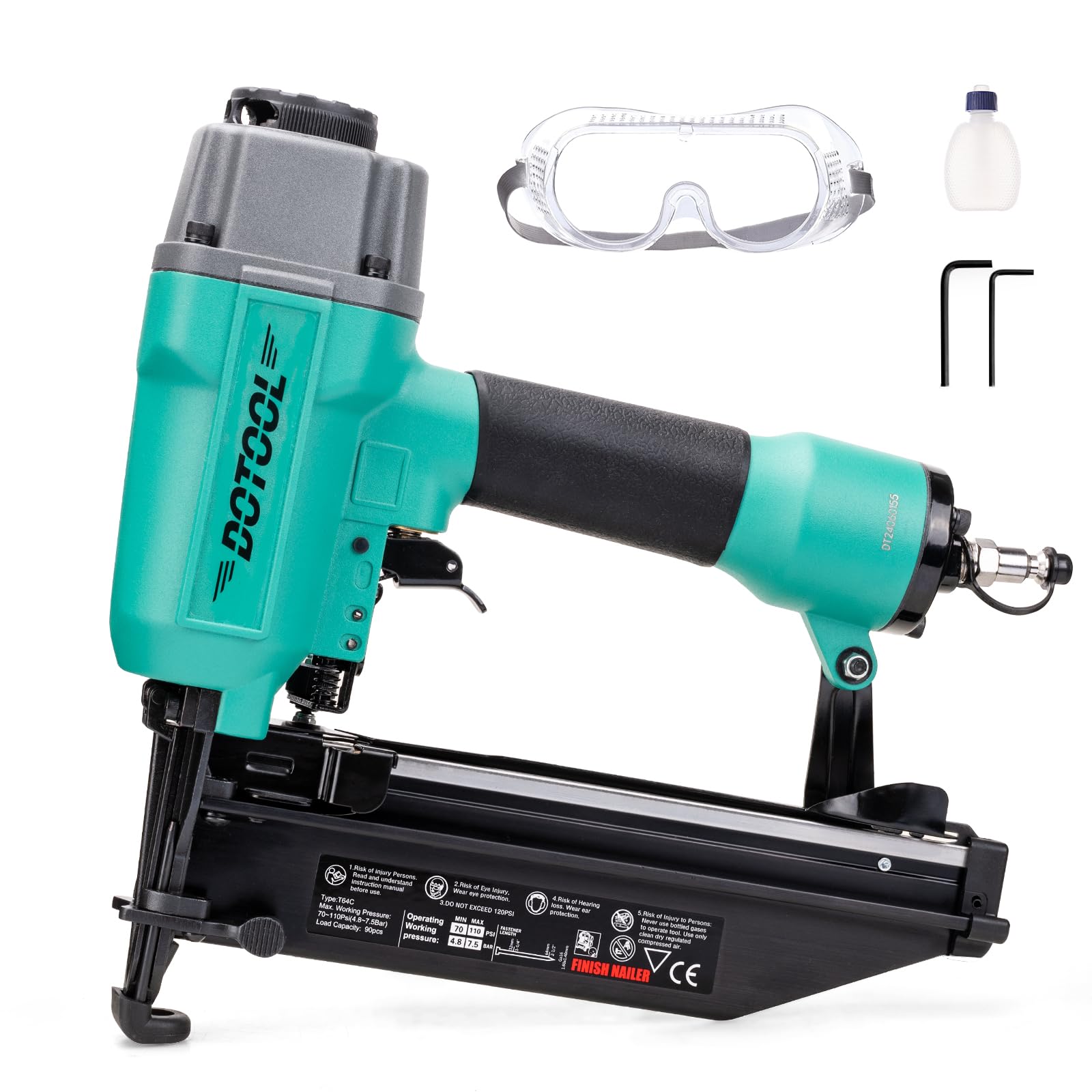 Photo 1 of DOTOOL Finish Nailer 16GA 1-inch to 2-1/2-inch Finish Nails Pneumatic Nail Gun with Tool-Free Depth Adjust