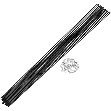 36 Rayons Vélo LUXU 14G J Bend - 161 Mm Acier - Avec Mamelons - Neuf