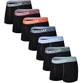COLORFULLEAF Mens Underwear Bamboo Rayon Moisture Wicking Quick Dry Short Leg Travel Underwear Trunks for Men Packs