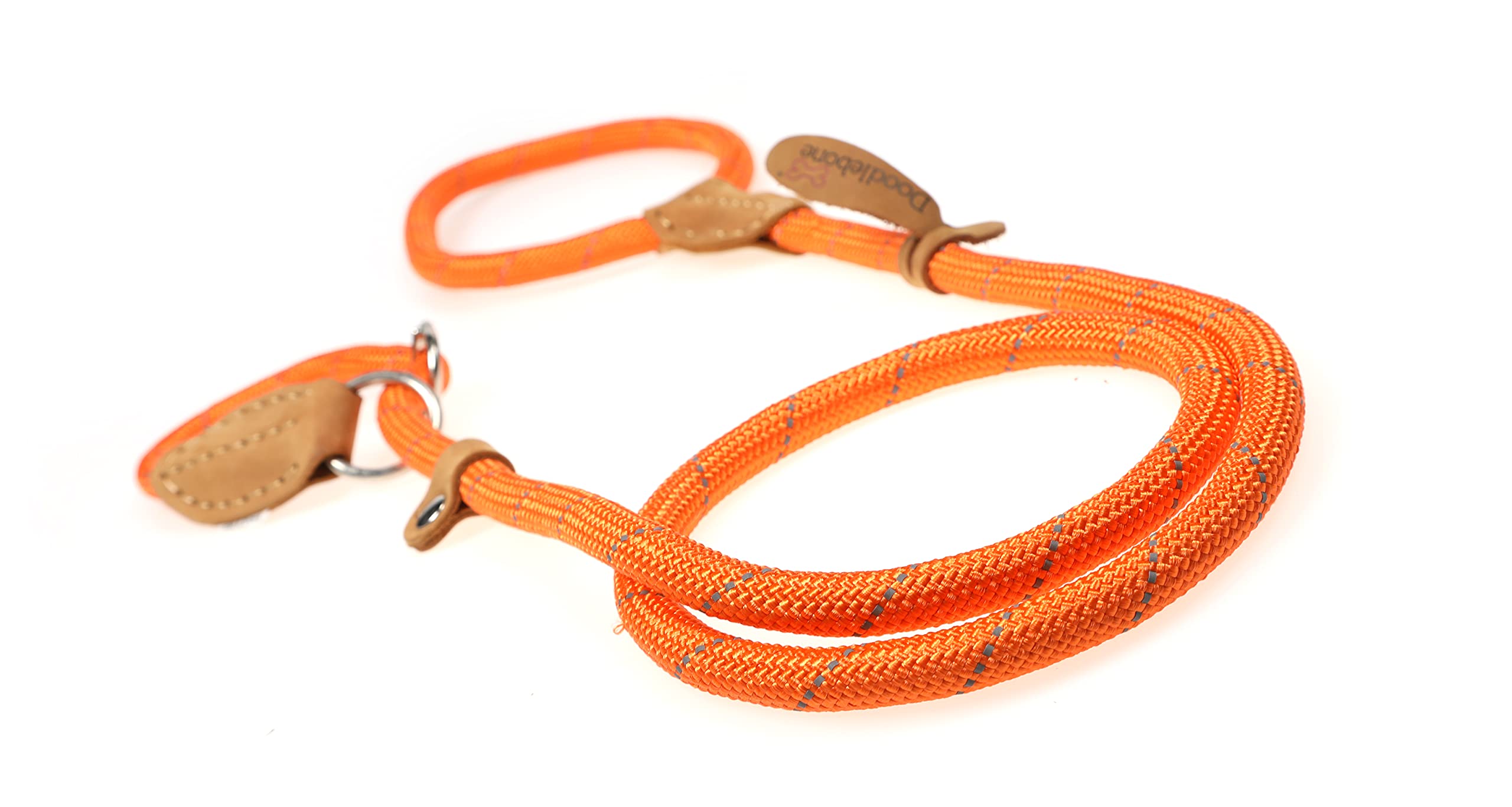 Doodlebone Slip Lead, Tangerine, 12mm