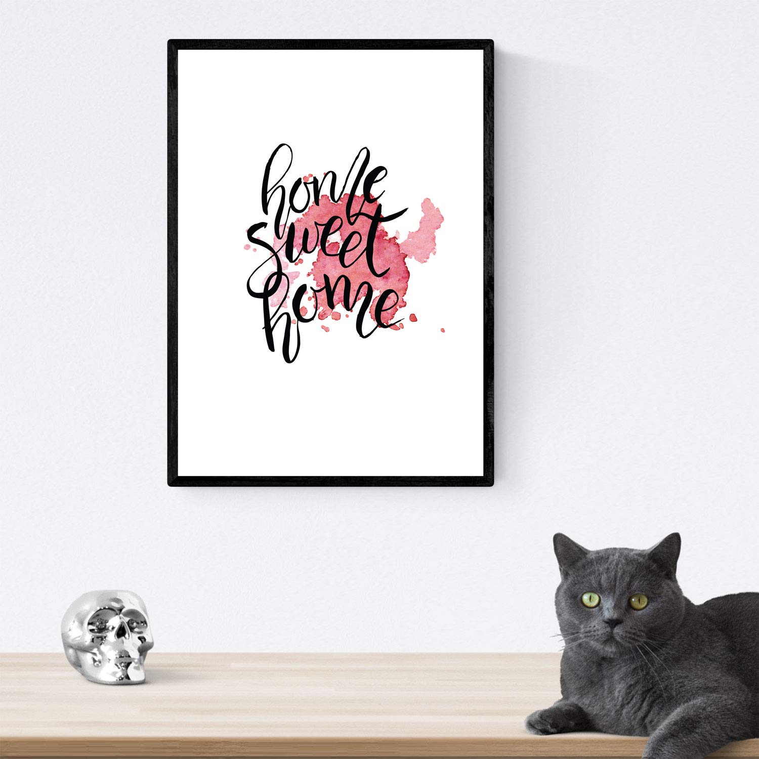 Nacnic Print with happy messages coloridos.Poster 'Home Sweet Home' for framing. A3 size unframed