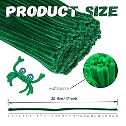 Green Pipe Cleaners,300pcs Christmas Craft
