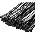 Black zip ties Cable ties small Plastic ties 8 inch 100 pieces pack Industrial quality Wire ties