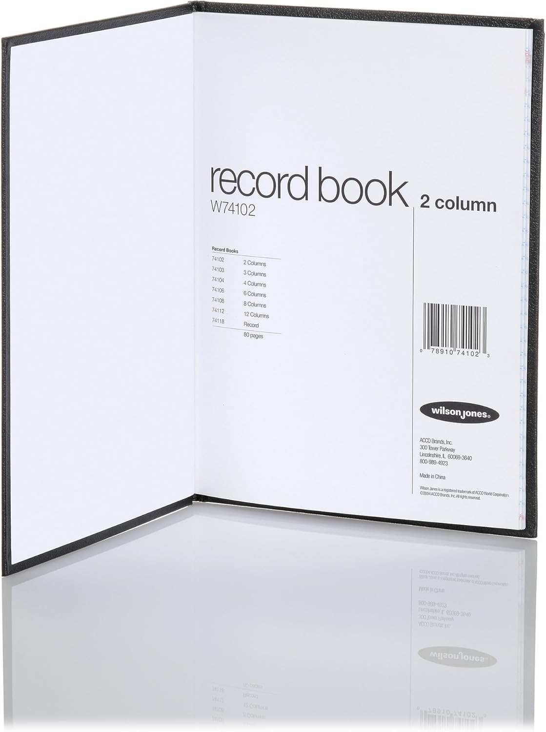 Wilson Jones Hardbound Accounting Journal, 9.25 x 7 Inches, 2 Columns, 80 Pages, 30 Lines per Page, Black (W74102A) : Office Products : Office Products